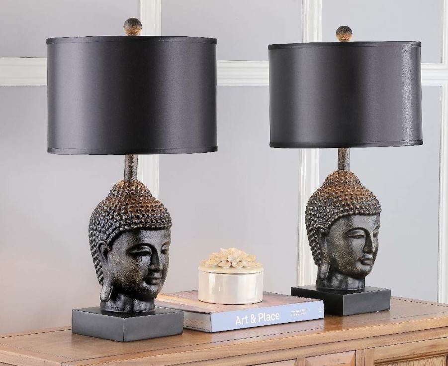 Lamps * | Wholesale Golden 25-Inch H Buddha Table Lamp (Set Of 2) Safavieh Lit4070A-Set2