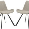 Furniture * | Clearance Sale Terra Midcentury Modern Dining Chair In Light Grey/Black Safavieh Ach7004B-Set2