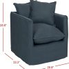 Living Furniture * | Quick Delivery Joey Arm Chair In Blue/Black Safavieh Mcr4651A