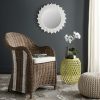 Living Furniture * | Outlet Hemi Striped Wicker Club Chair In Brown/White Safavieh Sea7002A