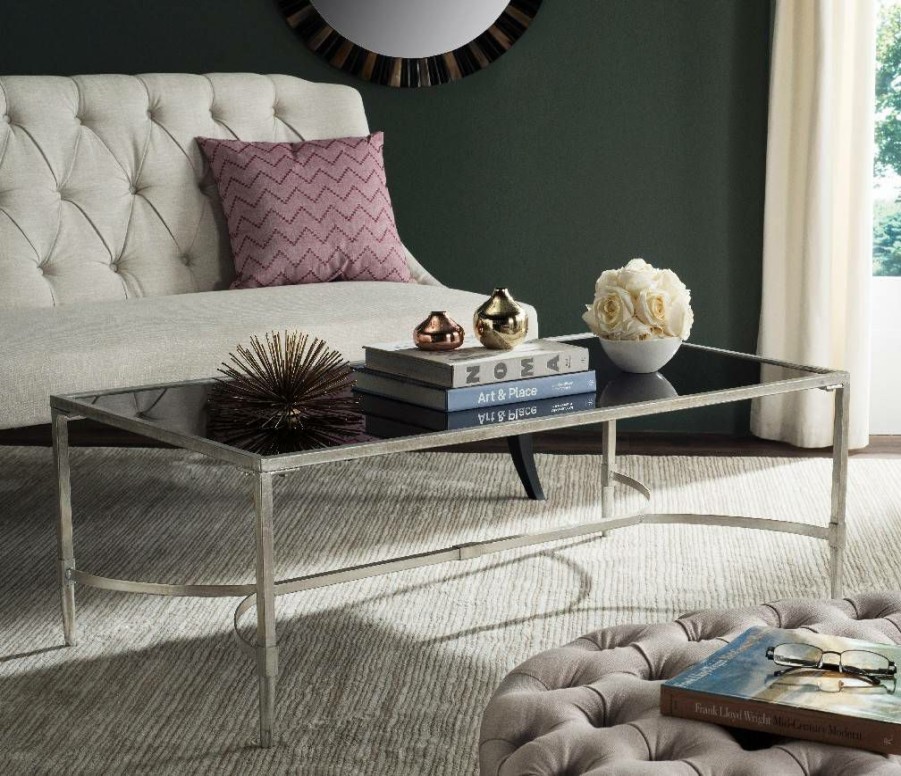 Living Furniture * | Quick Expedition Antwan Coffee Table In Silver Safavieh Fox2547B