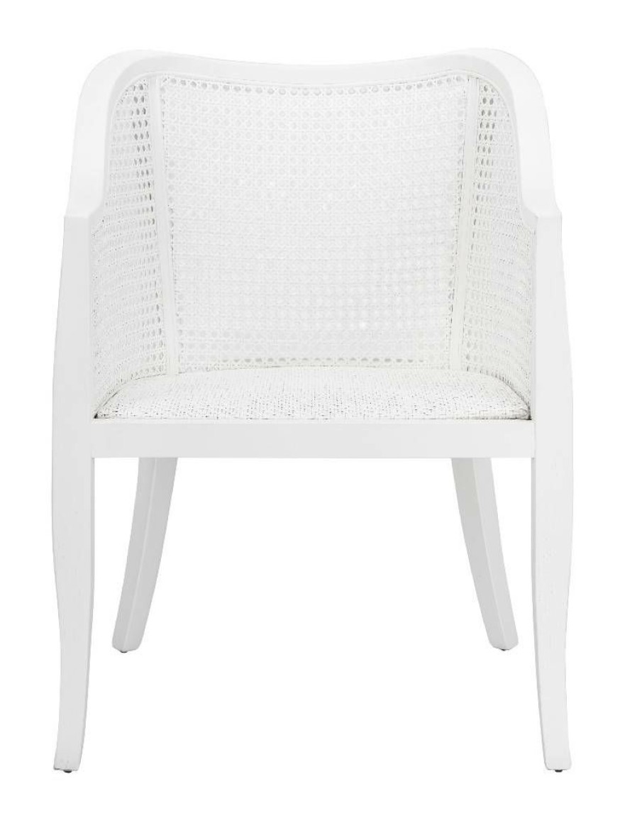 Furniture * | Promotions Maika Dining Chair In White Safavieh Dch9500A