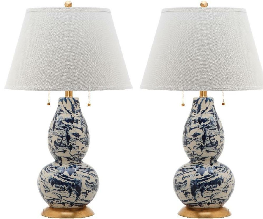 Lamps * | Best Price Color Swirls 28-Inch H Glass Table Lamp (Set Of 2) Safavieh Lit4159A-Set2