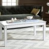 Living Furniture * | Limit Offer Crispis Coffee Table In White Crocodile Safavieh Fox9514B