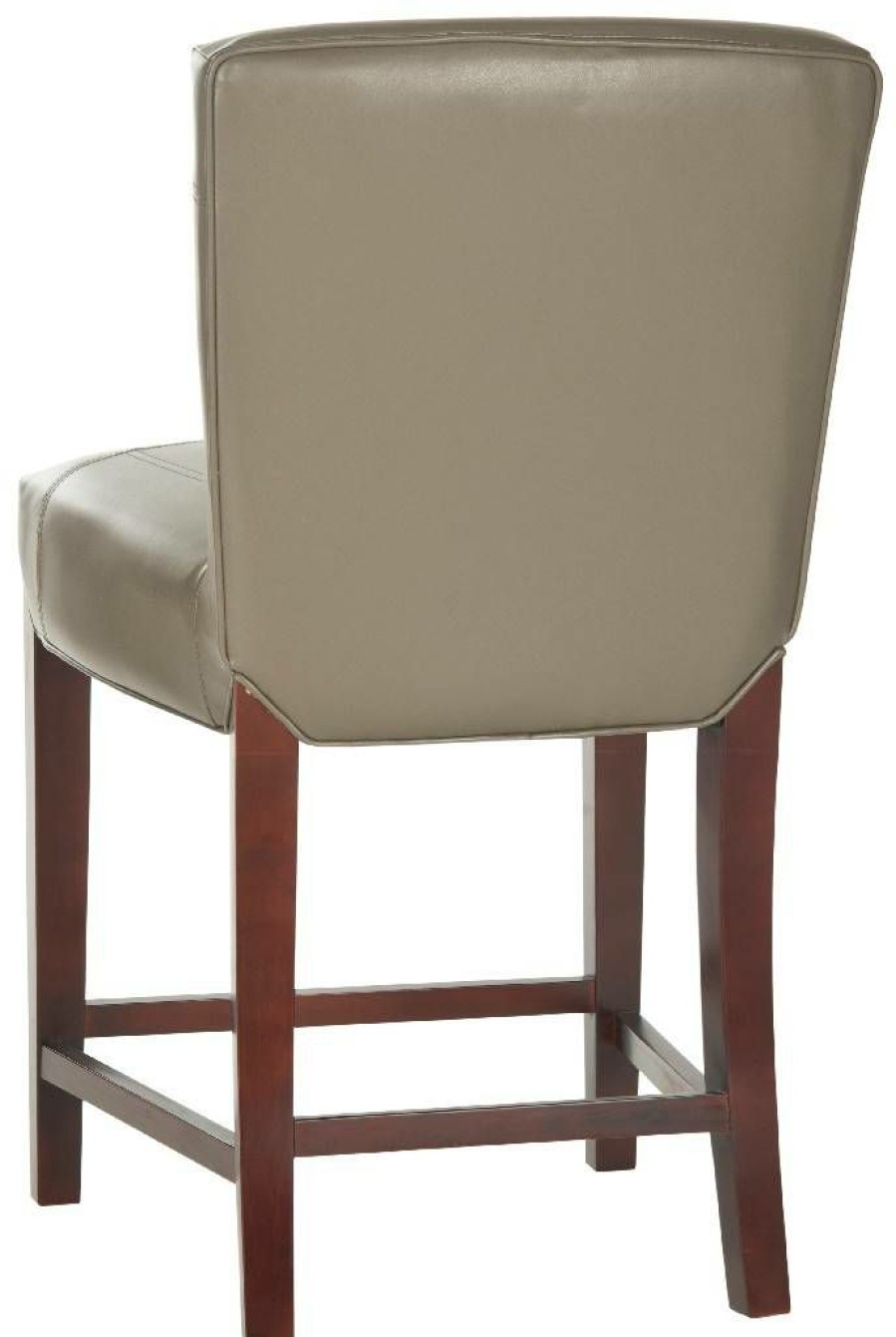 Furniture * | Crazy Deals Ken Counter Stool In Clay/Cherry Mahogany Safavieh Hud8202B