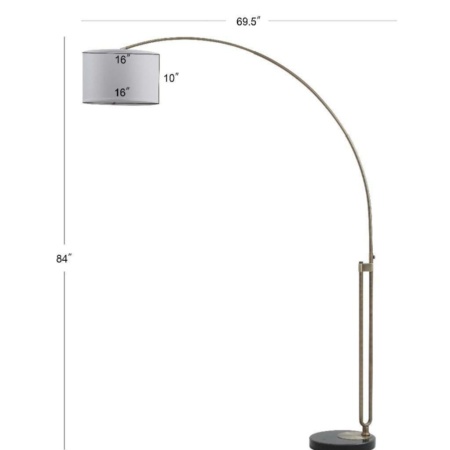 Lamps * | Flash Sale Polaris 84-Inch H Arc Floor Lamp Safavieh Lit4349A