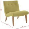 Living Furniture * | Limited Edition Mandell Chair W/ Buttons In Sweet Pea Green/Natural Oak Finish Safavieh Mcr4552E